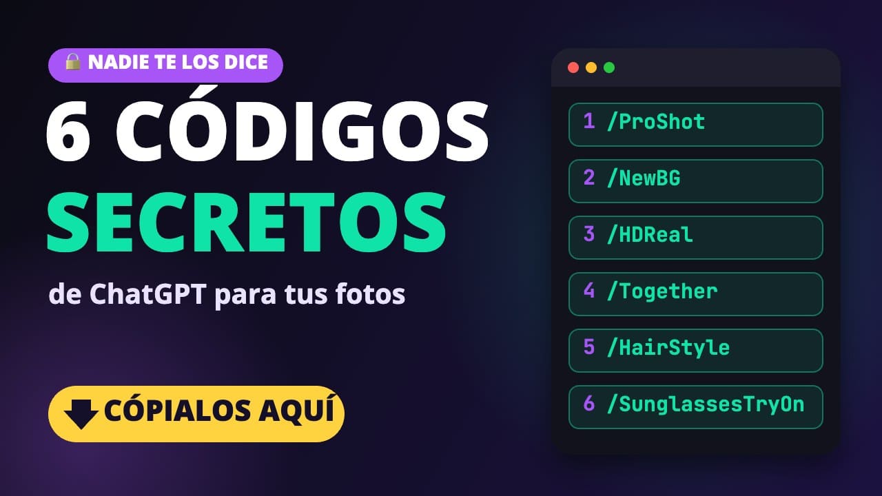 6 códigos secretos de ChatGPT para editar fotos